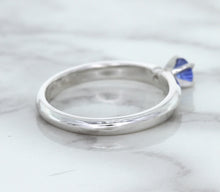 Load image into Gallery viewer, 0.28ct Round Blue Sapphire Ring in 14K White Gold