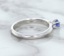 Load image into Gallery viewer, 0.28ct Round Blue Sapphire Ring in 14K White Gold