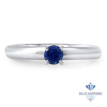 Load image into Gallery viewer, 0.28ct Round Blue Sapphire Ring in 14K White Gold