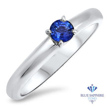 Load image into Gallery viewer, 0.28ct Round Blue Sapphire Ring in 14K White Gold