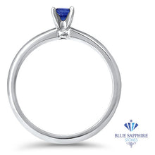 Load image into Gallery viewer, 0.28ct Round Blue Sapphire Ring in 14K White Gold