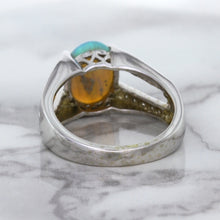 Load image into Gallery viewer, 1.65ct Oval Opal Ring with Diamond Accents in 14K White Gold