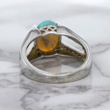 Load image into Gallery viewer, 1.65ct Oval Opal Ring with Diamond Accents in 14K White Gold
