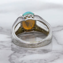 Load image into Gallery viewer, 1.65ct Oval Opal Ring with Diamond Accents in 14K White Gold