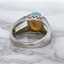 Load image into Gallery viewer, 1.65ct Oval Opal Ring with Diamond Accents in 14K White Gold
