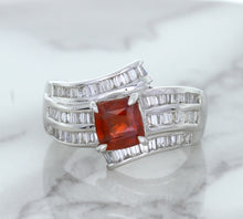 Load image into Gallery viewer, 1.80ct Cushion Ruby Ring with Diamond Accents in 18K White Gold