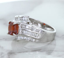 Load image into Gallery viewer, 1.80ct Cushion Ruby Ring with Diamond Accents in 18K White Gold