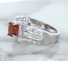 Load image into Gallery viewer, 1.80ct Cushion Ruby Ring with Diamond Accents in 18K White Gold