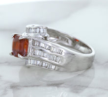 Load image into Gallery viewer, 1.80ct Cushion Ruby Ring with Diamond Accents in 18K White Gold