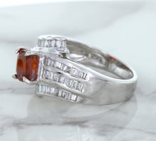 Load image into Gallery viewer, 1.80ct Cushion Ruby Ring with Diamond Accents in 18K White Gold
