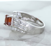 Load image into Gallery viewer, 1.80ct Cushion Ruby Ring with Diamond Accents in 18K White Gold
