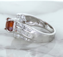 Load image into Gallery viewer, 1.80ct Cushion Ruby Ring with Diamond Accents in 18K White Gold
