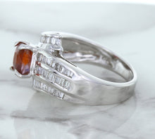 Load image into Gallery viewer, 1.80ct Cushion Ruby Ring with Diamond Accents in 18K White Gold