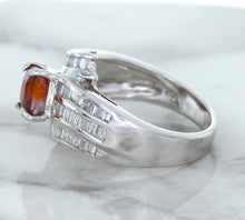 Load image into Gallery viewer, 1.80ct Cushion Ruby Ring with Diamond Accents in 18K White Gold