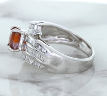 Load image into Gallery viewer, 1.80ct Cushion Ruby Ring with Diamond Accents in 18K White Gold