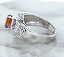 Load image into Gallery viewer, 1.80ct Cushion Ruby Ring with Diamond Accents in 18K White Gold