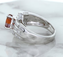Load image into Gallery viewer, 1.80ct Cushion Ruby Ring with Diamond Accents in 18K White Gold