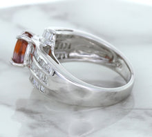 Load image into Gallery viewer, 1.80ct Cushion Ruby Ring with Diamond Accents in 18K White Gold