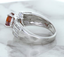 Load image into Gallery viewer, 1.80ct Cushion Ruby Ring with Diamond Accents in 18K White Gold