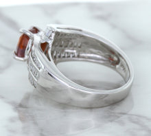 Load image into Gallery viewer, 1.80ct Cushion Ruby Ring with Diamond Accents in 18K White Gold