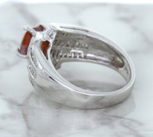 Load image into Gallery viewer, 1.80ct Cushion Ruby Ring with Diamond Accents in 18K White Gold