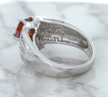 Load image into Gallery viewer, 1.80ct Cushion Ruby Ring with Diamond Accents in 18K White Gold