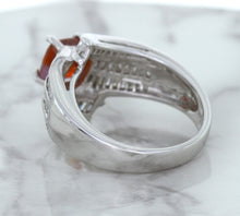 Load image into Gallery viewer, 1.80ct Cushion Ruby Ring with Diamond Accents in 18K White Gold