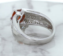 Load image into Gallery viewer, 1.80ct Cushion Ruby Ring with Diamond Accents in 18K White Gold