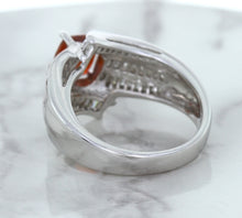 Load image into Gallery viewer, 1.80ct Cushion Ruby Ring with Diamond Accents in 18K White Gold