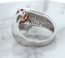 Load image into Gallery viewer, 1.80ct Cushion Ruby Ring with Diamond Accents in 18K White Gold