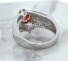 Load image into Gallery viewer, 1.80ct Cushion Ruby Ring with Diamond Accents in 18K White Gold