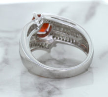 Load image into Gallery viewer, 1.80ct Cushion Ruby Ring with Diamond Accents in 18K White Gold