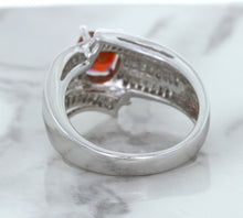 Load image into Gallery viewer, 1.80ct Cushion Ruby Ring with Diamond Accents in 18K White Gold