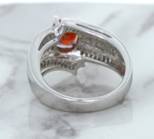 Load image into Gallery viewer, 1.80ct Cushion Ruby Ring with Diamond Accents in 18K White Gold