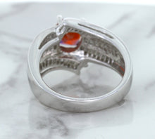 Load image into Gallery viewer, 1.80ct Cushion Ruby Ring with Diamond Accents in 18K White Gold