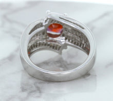 Load image into Gallery viewer, 1.80ct Cushion Ruby Ring with Diamond Accents in 18K White Gold