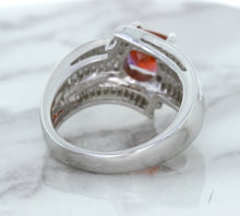 Load image into Gallery viewer, 1.80ct Cushion Ruby Ring with Diamond Accents in 18K White Gold
