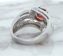 Load image into Gallery viewer, 1.80ct Cushion Ruby Ring with Diamond Accents in 18K White Gold