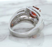 Load image into Gallery viewer, 1.80ct Cushion Ruby Ring with Diamond Accents in 18K White Gold