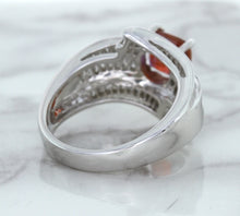 Load image into Gallery viewer, 1.80ct Cushion Ruby Ring with Diamond Accents in 18K White Gold