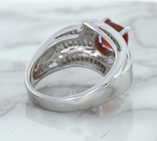 Load image into Gallery viewer, 1.80ct Cushion Ruby Ring with Diamond Accents in 18K White Gold