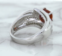 Load image into Gallery viewer, 1.80ct Cushion Ruby Ring with Diamond Accents in 18K White Gold