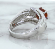 Load image into Gallery viewer, 1.80ct Cushion Ruby Ring with Diamond Accents in 18K White Gold