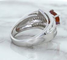 Load image into Gallery viewer, 1.80ct Cushion Ruby Ring with Diamond Accents in 18K White Gold