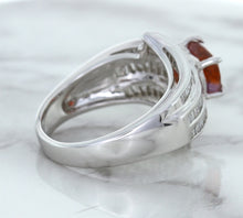Load image into Gallery viewer, 1.80ct Cushion Ruby Ring with Diamond Accents in 18K White Gold
