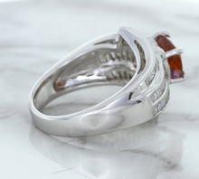 Load image into Gallery viewer, 1.80ct Cushion Ruby Ring with Diamond Accents in 18K White Gold