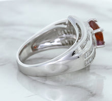 Load image into Gallery viewer, 1.80ct Cushion Ruby Ring with Diamond Accents in 18K White Gold
