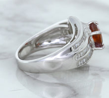 Load image into Gallery viewer, 1.80ct Cushion Ruby Ring with Diamond Accents in 18K White Gold