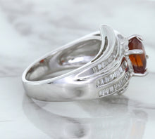 Load image into Gallery viewer, 1.80ct Cushion Ruby Ring with Diamond Accents in 18K White Gold