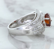 Load image into Gallery viewer, 1.80ct Cushion Ruby Ring with Diamond Accents in 18K White Gold